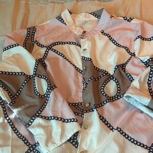 Elegant Chain Pattern Women's Blazer